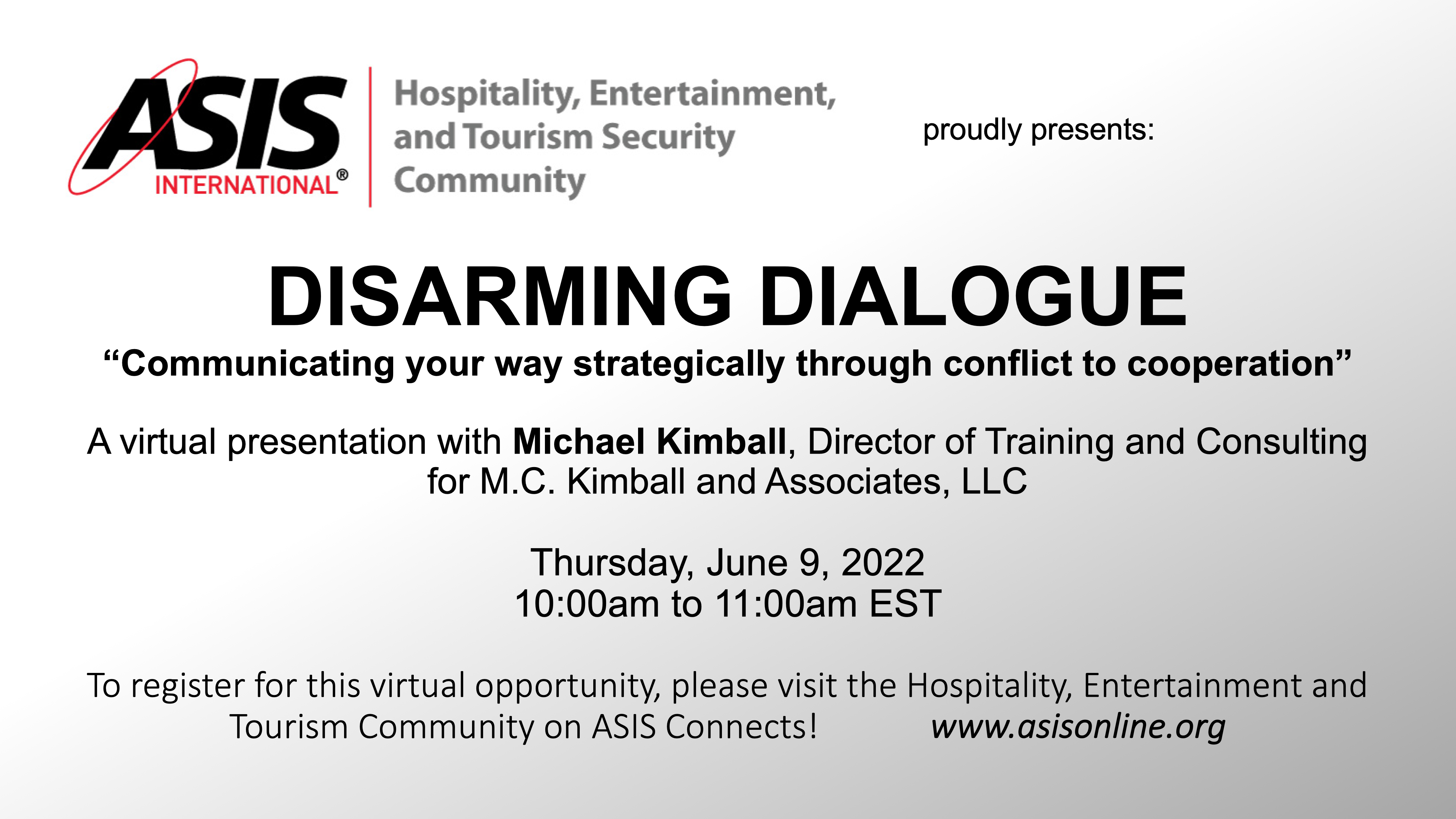 06092022 HET Community Event - Disarming Dialogue